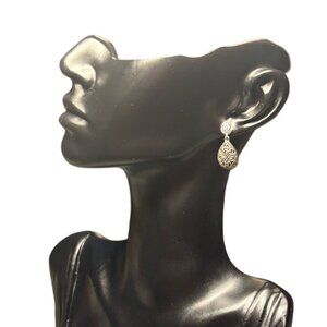 Samuel B New York Stamped 9.25 Sterling Silver Drop Dangle Chai Earrings